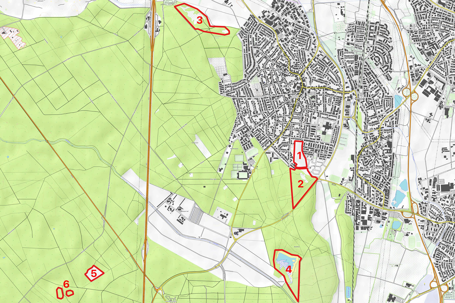 Karte Sandhausen